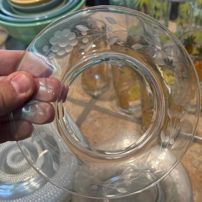 2 sets of Vintage Glass plates