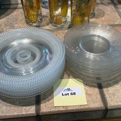 2 sets of Vintage Glass plates