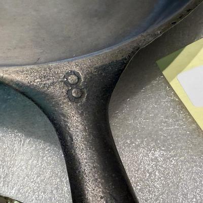 10.5” Cast Iron Skillet - Marked #8