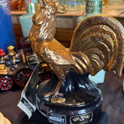 Collection of vintage Decanters - Apollo/Train/Rooster