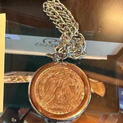 1921 Morgan Silver Dollar keychain