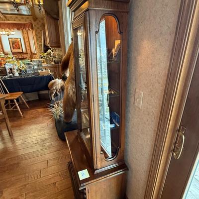 1 Piece light up Wood & Glass 6’ Curio Cabinet