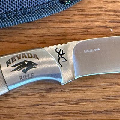 Browning Model 644 fixed blade knife w/UNR rifle team