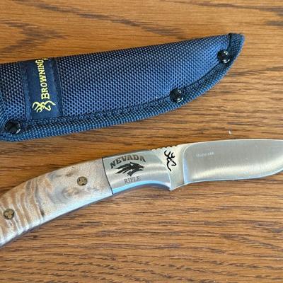 Browning Model 644 fixed blade knife w/UNR rifle team