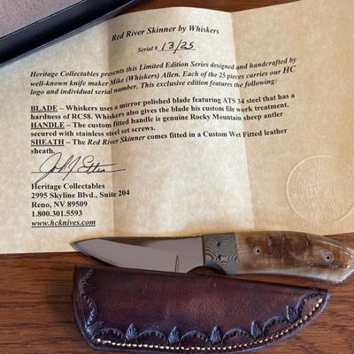 Red River Skinner by Whiskers - Ltd Edition fixed blade knife