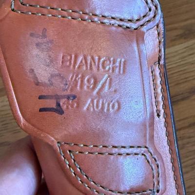 Pair of Bianchi #19-L 45 Auto leather holsters