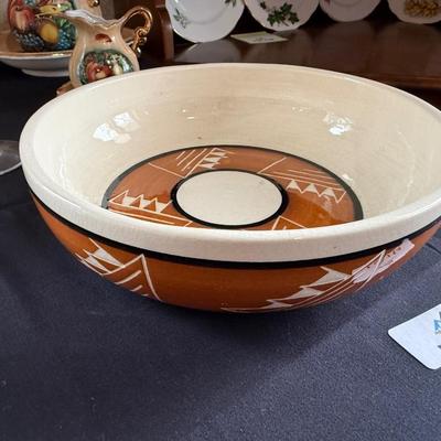 Vintage Sioux Pattern / Themed Ceramic Bowl