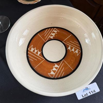 Vintage Sioux Pattern / Themed Ceramic Bowl