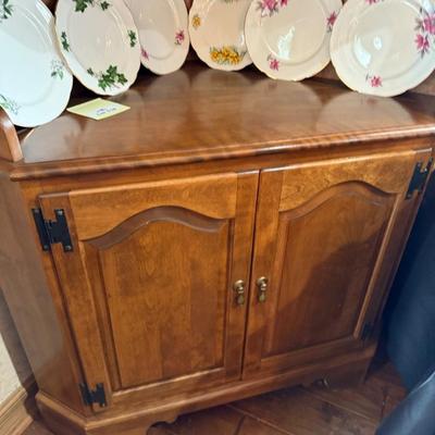 Maple Wood Corner Curio Cabinet
