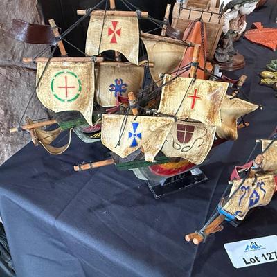 Set of 3 Ships - Nina-Pinta-Santa Marina boats