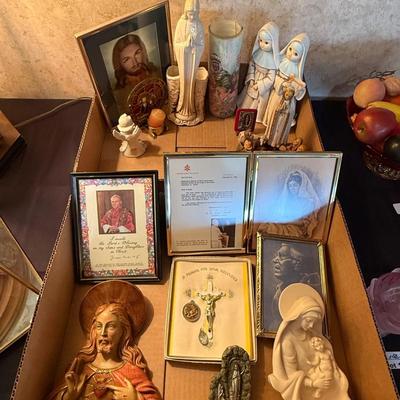 2 boxes of Vintage Religious/Catholic Items