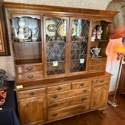 Large Ethan Allen Wood 2 Pc. Buffet 66”l x 76”t