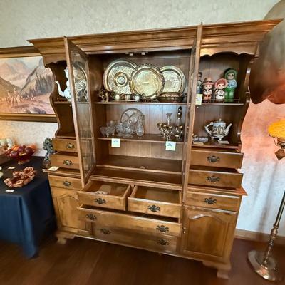 Large Ethan Allen Wood 2 Pc. Buffet 66”l x 76”t