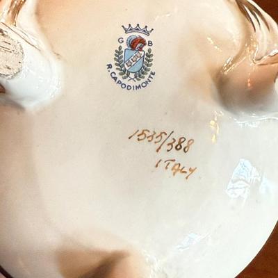 Ornate ceramic Teapot KB Capodimonte made