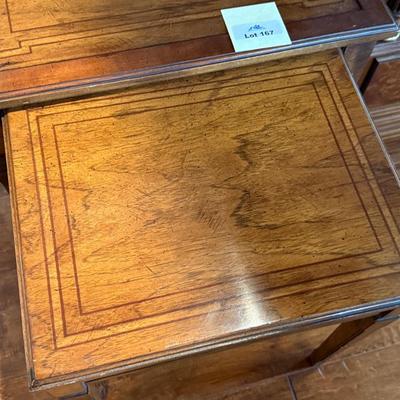 Pair of Nice Wood Nesting Tables