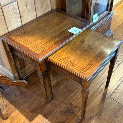 Pair of Nice Wood Nesting Tables