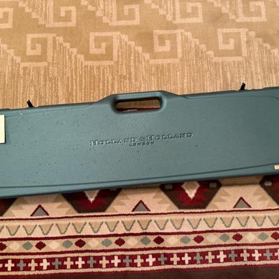 Green locking Holland & Holland shotgun case