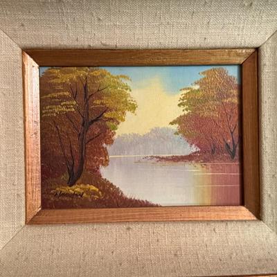 2 gold framed original oil paintings in nice frames