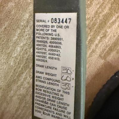 Bear Signature Line Model 0834457 Whitetail II Bow
