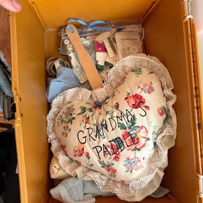Lot of Sewing Stuff - 2 Baskets full & 1 box