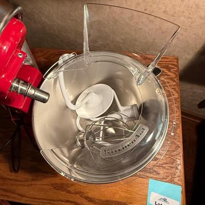 Red KitchenAid Mixer 5 Quart w/bowl, attachments, box