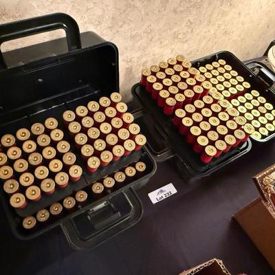 2 Black Cases of 12 Gauge Shotgun Shells - 100 per case
