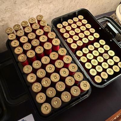 2 Black Cases of 12 Gauge Shotgun Shells - 100 per case