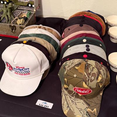 Lot of Peterbilt & Race themed Ball Caps/Hats