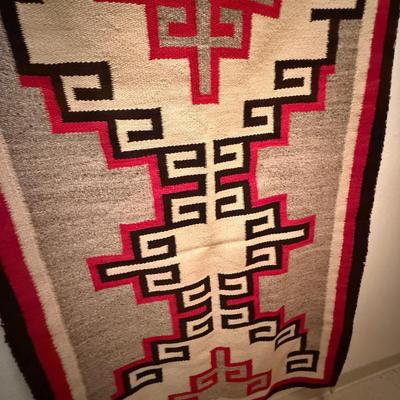 Navajo Storm Patterned Brown/Red/White/Gray Rug