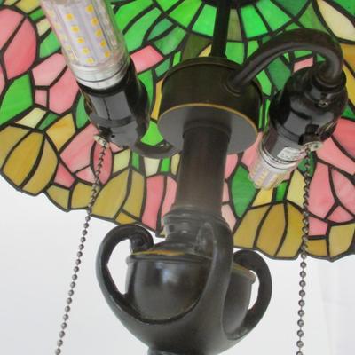 Tiffany Style Multicolor Stained Glass Table Lamp
