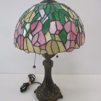Tiffany Style Multicolor Stained Glass Table Lamp