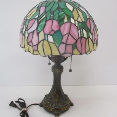 Tiffany Style Multicolor Stained Glass Table Lamp