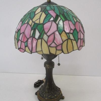 Tiffany Style Multicolor Stained Glass Table Lamp