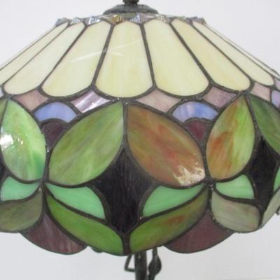 Tiffany Style Multicolor Stained Glass Table Lamp