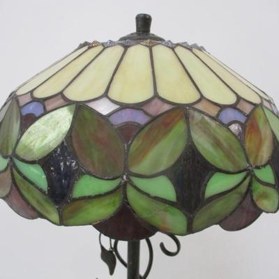 Tiffany Style Multicolor Stained Glass Table Lamp