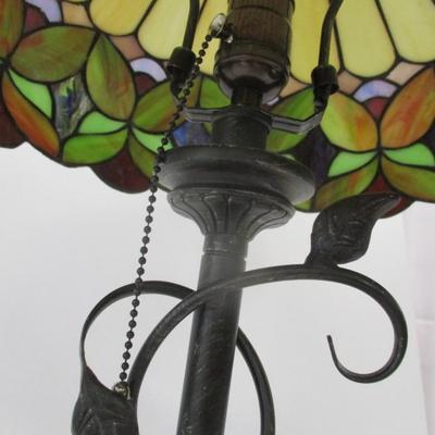 Tiffany Style Multicolor Stained Glass Table Lamp