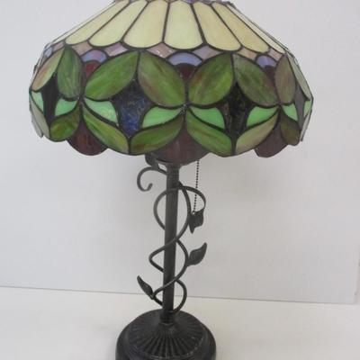 Tiffany Style Multicolor Stained Glass Table Lamp