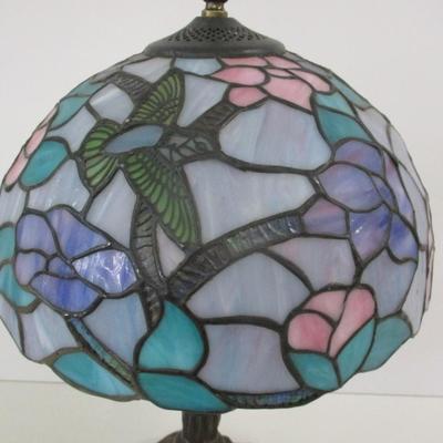 Tiffany Style Hummingbird Stained Glass Table Lamp
