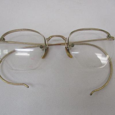 Vintage Metal Wire Eyeglasses With Case
