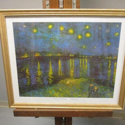 Vincent Van Gogh Night Stars Print 21 1/2" x 17 3/4"