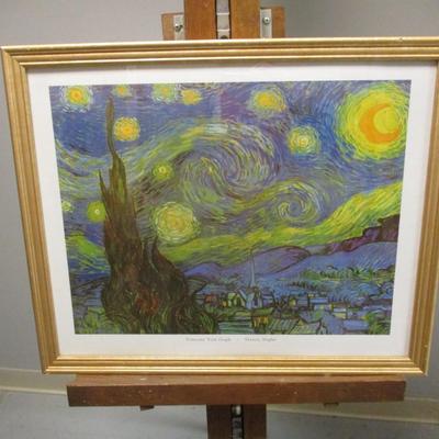 Vincent Van Gogh Starry Night Print 21 3/4" x 17 3/4"
