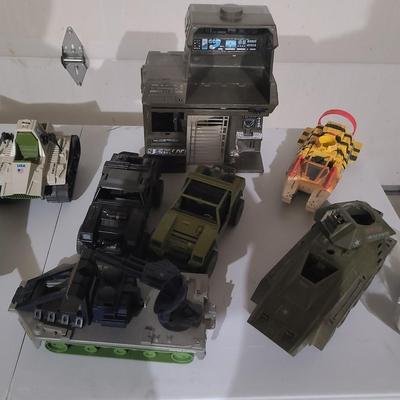 Sale Photo Thumbnail #41: Different GI Joe vehicles and characters. The lot will ship as is with everything pictured included.