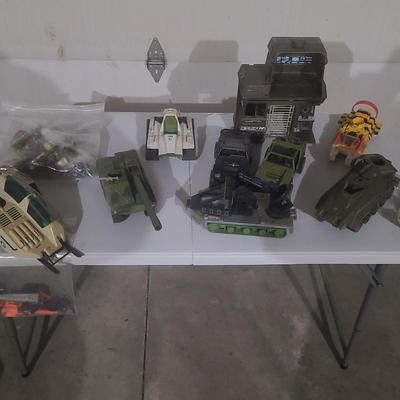 Sale Photo Thumbnail #39: Different GI Joe vehicles and characters. The lot will ship as is with everything pictured included.