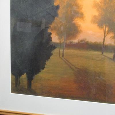 Framed St John Numbered Sunset Print 43 3/4" x 43 1/2"