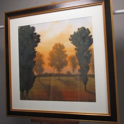 Framed St John Numbered Sunset Print 43 3/4" x 43 1/2"