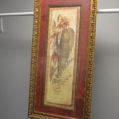 Signed Botanical Art Print Signed Approx 21" x 44"
