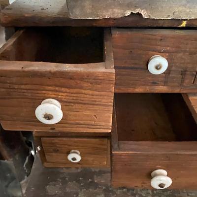 Antique 15 Drawer Wooden Apothecary Chest