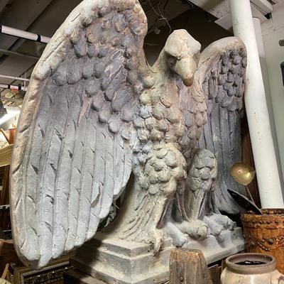 Vintage 3' high resin eagle statue from Estate in Millburn