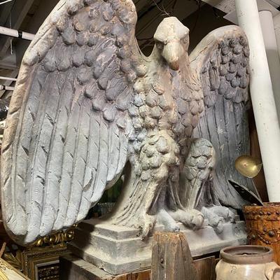 Vintage 3' high resin eagle statue from Estate in Millburn