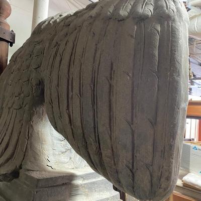 Vintage 3' high resin eagle statue from Estate in Millburn